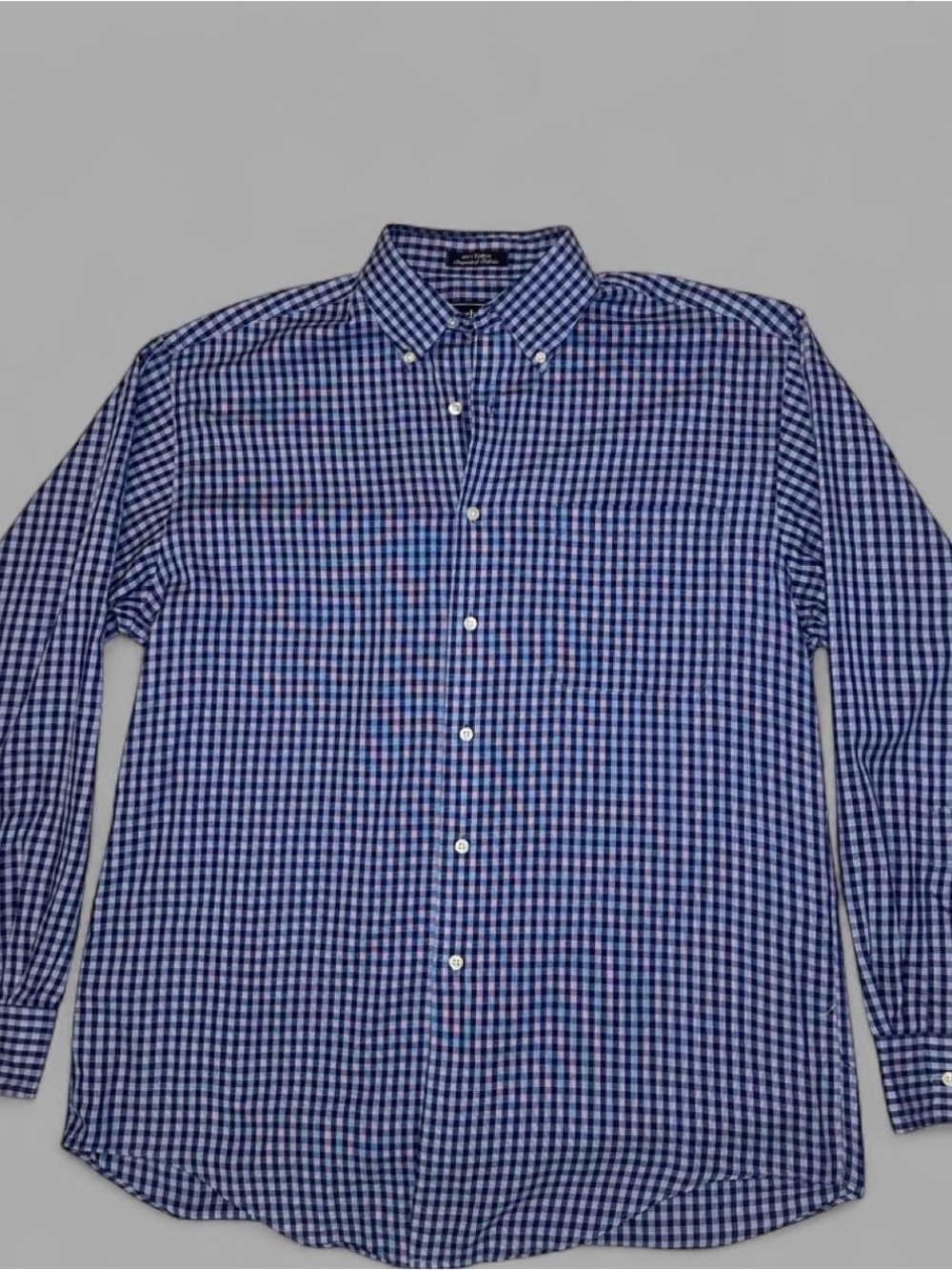 Burberry Blue Gingham Button-Down Shirt